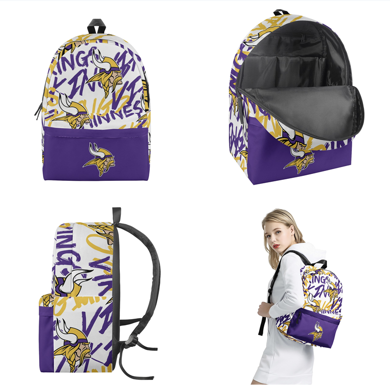 Minnesota Vikings All Over Print Polyester Backpack 001 Minnesota Vikings All Over Print Polyester Backpack 001