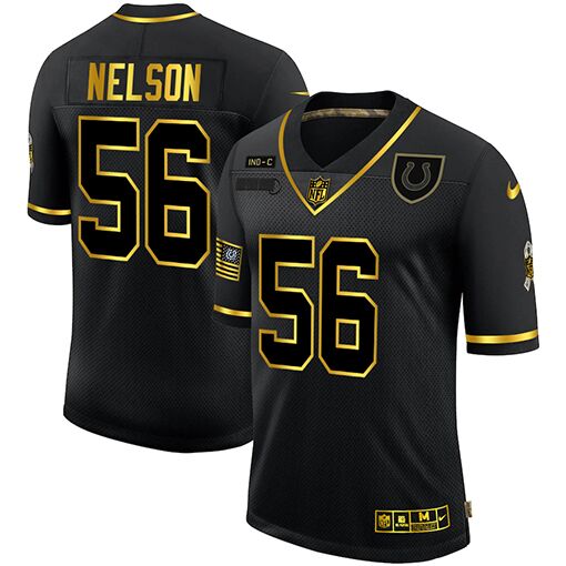Men's Indianapolis Colts #56 Quenton Nelson 2020 Black/Gold Salute To Service Limited NFL Stitched Men's Indianapolis Colts #56 Quenton Nelson 2020 Black/Gold Salute To Service Limited NFL Stitched