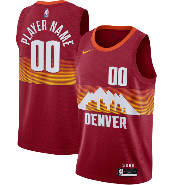 Denver Nuggets Nike 2020/21 Swingman Red City Edition Custom Jersey Red Denver Nuggets Nike 2020/21 Swingman Red City Edition Custom Jersey Red