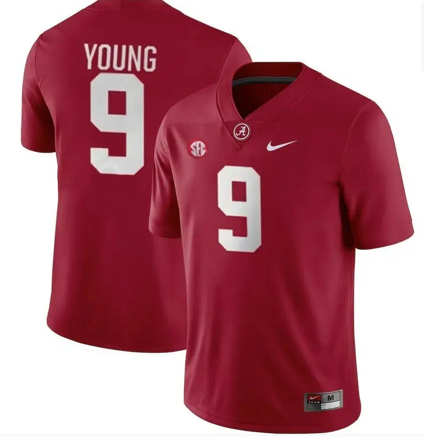 Men's Alabama Crimson Tide #9 Bryce Young Red College Football Stitched Jersey Men's Alabama Crimson Tide #9 Bryce Young Red College Football Stitched Jersey