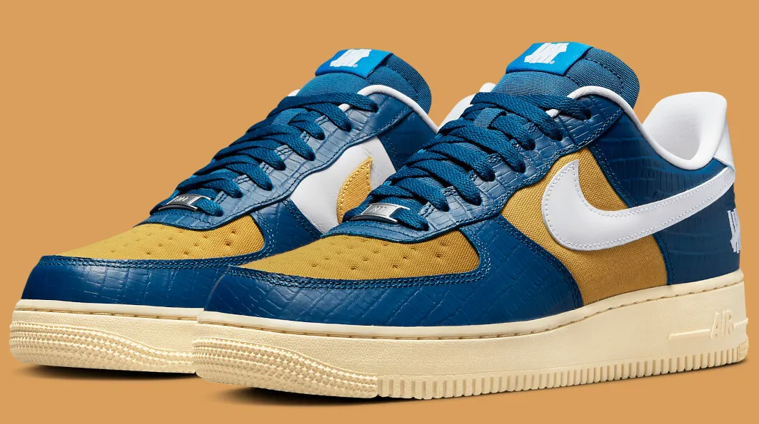 Men's Air Force 1 Low Blue and Yellow Shoes 0251 Men's Air Force 1 Low Blue and Yellow Shoes 0251