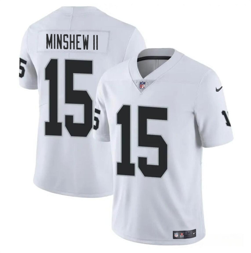 Youth Las Vegas Raiders #15 Gardner Minshew II White Vapor Untouchable Stitched Football Jersey Youth Las Vegas Raiders #15 Gardner Minshew II White Vapor Untouchable Stitched Football Jersey