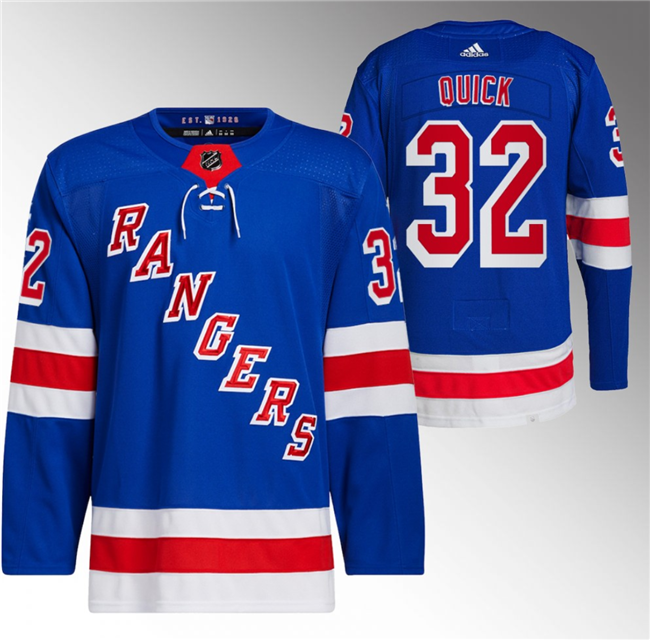 Men's New York Rangers #32 Jonathan Quick Royal Stitched Jersey Men's New York Rangers #32 Jonathan Quick Royal Stitched Jersey