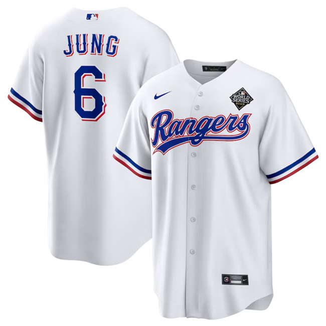 Youth Texas Rangers #2 Marcus Semien White 2023 World Series Stitched Baseball Jersey Youth Texas Rangers #2 Marcus Semien White 2023 World Series Stitched Baseball Jersey