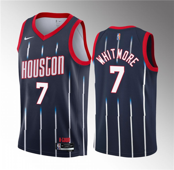 Men's Houston Rockets #7 Cam Whitmore Navy 2023 Draft Classic Edition Stitched Basketball Jersey Men's Houston Rockets #7 Cam Whitmore Navy 2023 Draft Classic Edition Stitched Basketball Jersey