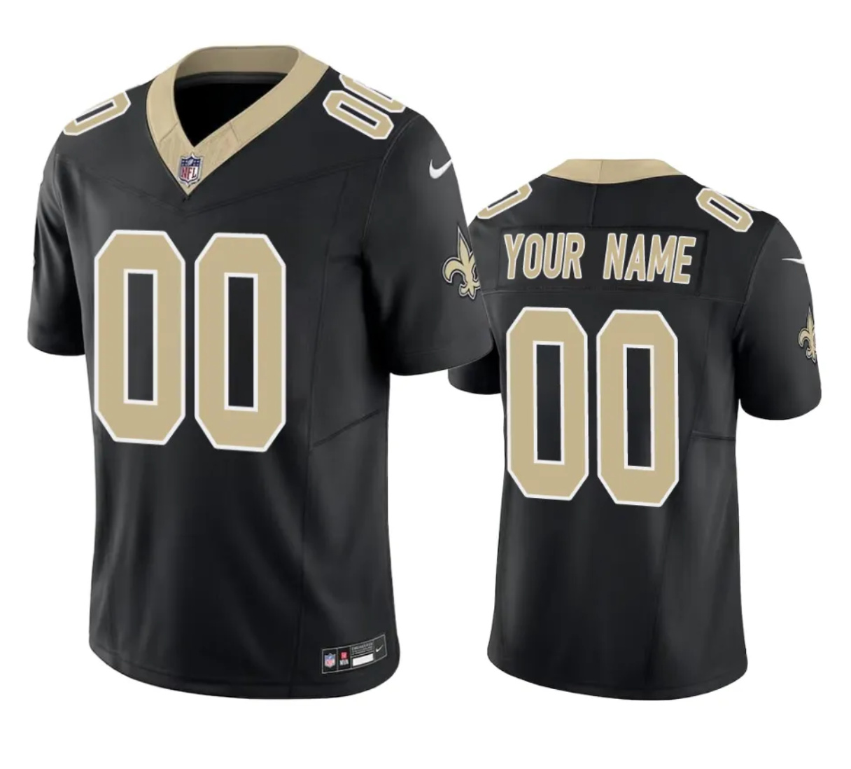 Youth New Orleans Saints Active Player Custom Black 2023 F.U.S.E. Vapor Stitched Football Jersey Youth New Orleans Saints Active Player Custom Black 2023 F.U.S.E. Vapor Stitched Football Jersey