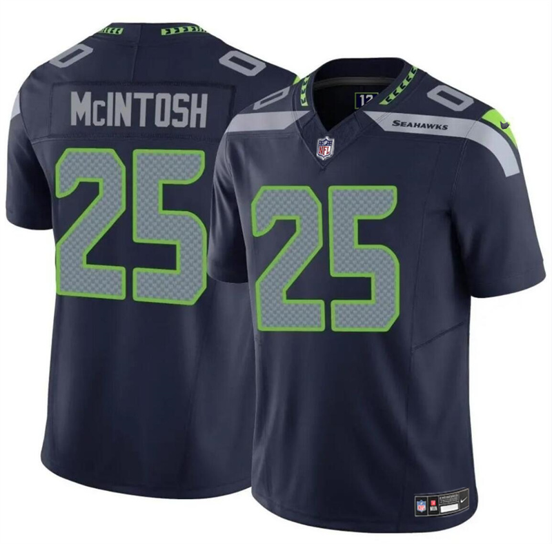 Youth Seattle Seahawks #25 Kenny McIntosh Navy 2024 F.U.S.E Vapor Limited Stitched Football Jersey Youth Seattle Seahawks #25 Kenny McIntosh Navy 2024 F.U.S.E Vapor Limited Stitched Football Jersey