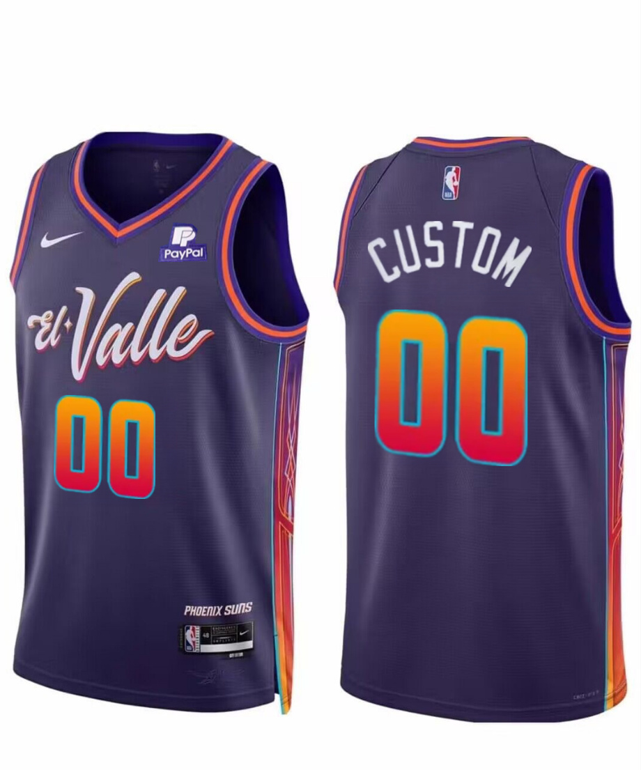 Men's Phoenix Suns Active Player Custom Purple 2023/24 City Edition Stitched Basketball Jersey Men's Phoenix Suns Active Player Custom Purple 2023/24 City Edition Stitched Basketball Jersey