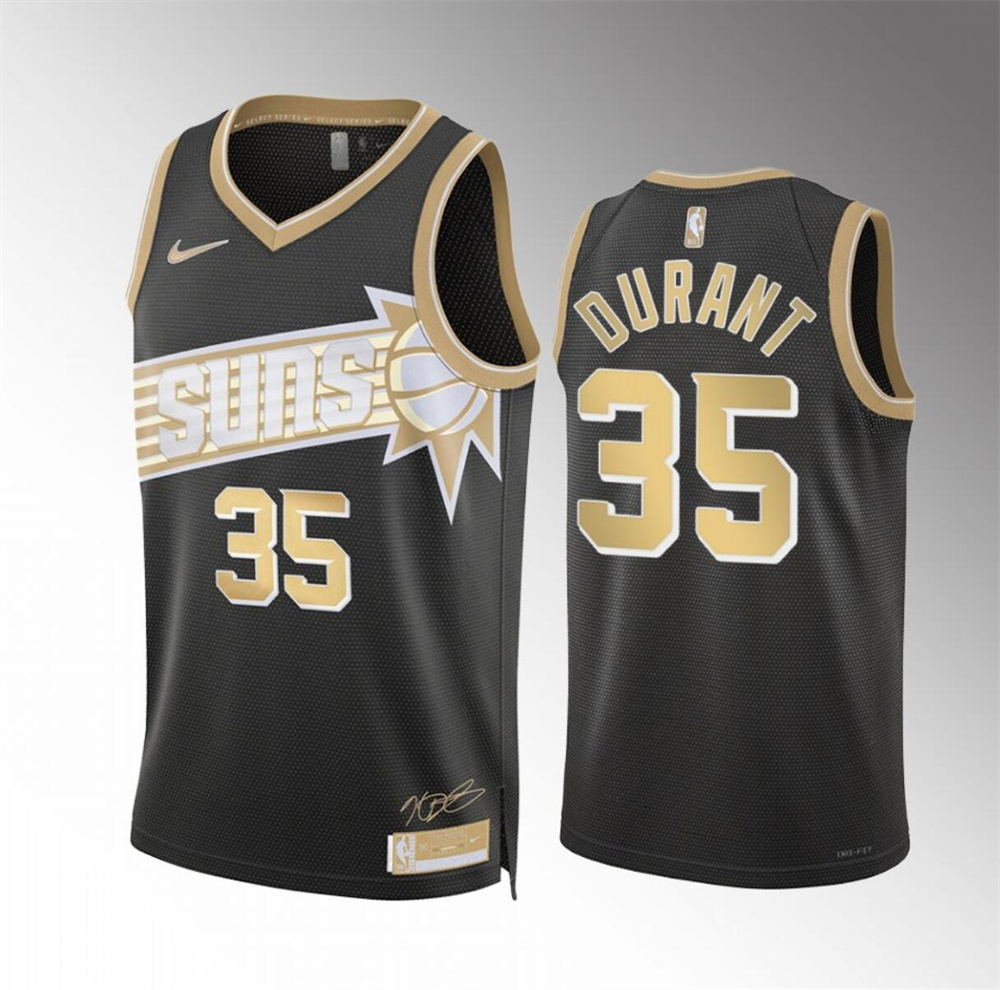 Men's Phoenix Suns #35 Kevin Durant Black 2024 Select Series Stitched Basketball Jersey Men's Phoenix Suns #35 Kevin Durant Black 2024 Select Series Stitched Basketball Jersey