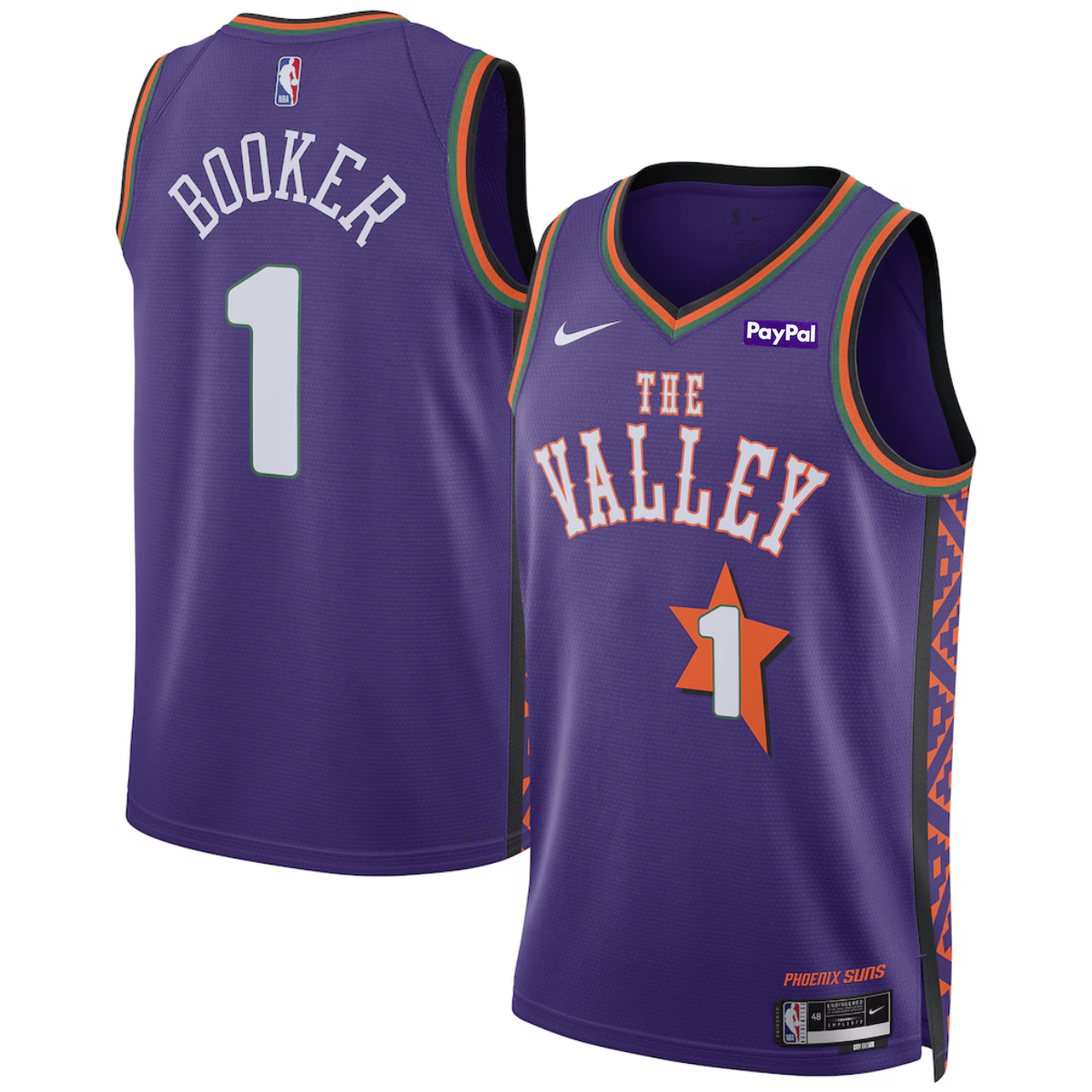 Men's Phoenix Suns #1 Devin Booker Purple 2024/25 City Edition Stitched Basketball Jersey Men's Phoenix Suns #1 Devin Booker Purple 2024/25 City Edition Stitched Basketball Jersey