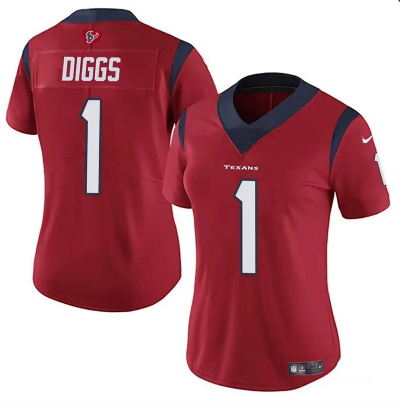 Women's Houston Texans #1 Stefon Diggs Red Vapor Untouchable Limited Stitched Jersey (Run Small) Women's Houston Texans #1 Stefon Diggs Red Vapor Untouchable Limited Stitched Jersey (Run Small)