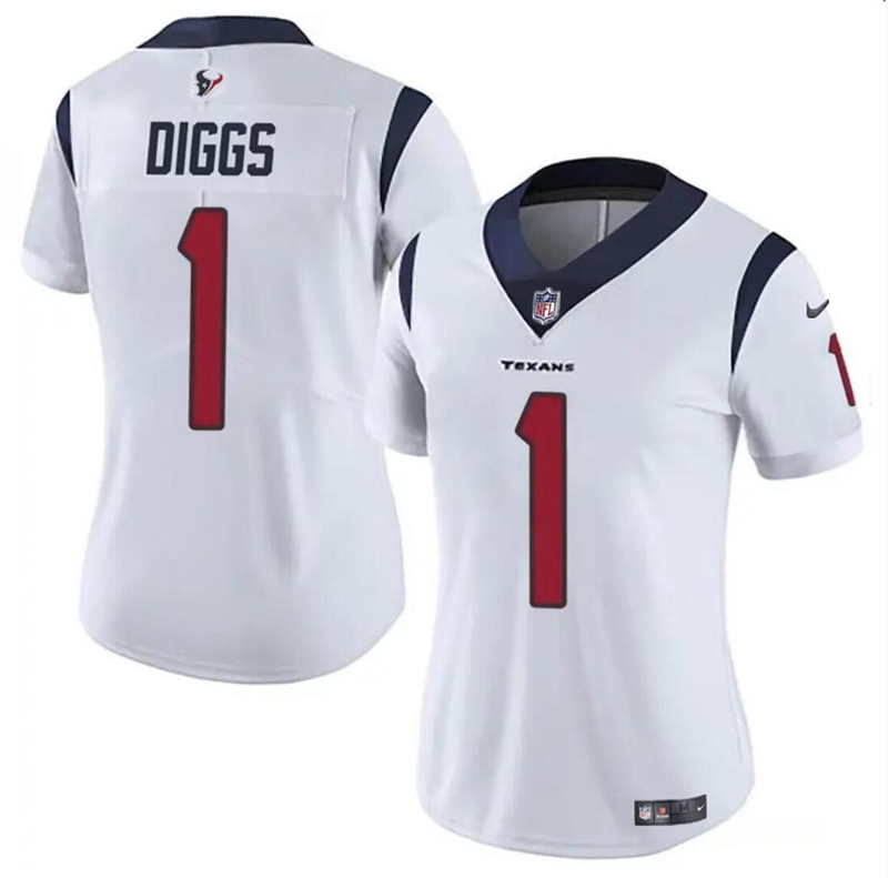 Women's Houston Texans #1 Stefon Diggs White Vapor Untouchable Limited Stitched Jersey (Run Small) Women's Houston Texans #1 Stefon Diggs White Vapor Untouchable Limited Stitched Jersey (Run Small)