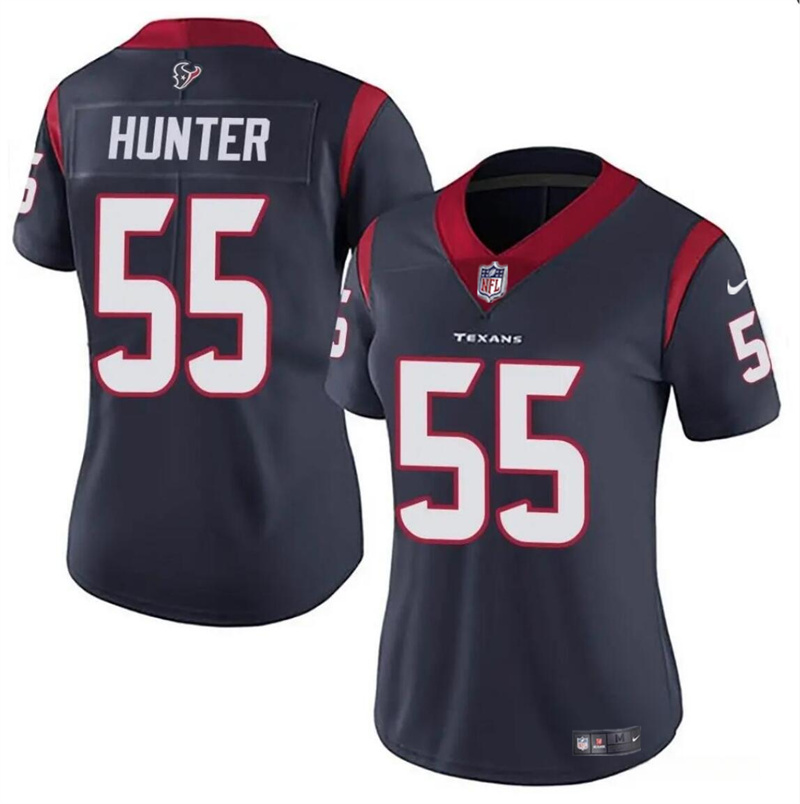Women's Houston Texans #55 Danielle Hunter Navy Vapor Untouchable Limited Stitched Jersey (Run Small) Women's Houston Texans #55 Danielle Hunter Navy Vapor Untouchable Limited Stitched Jersey (Run Small)