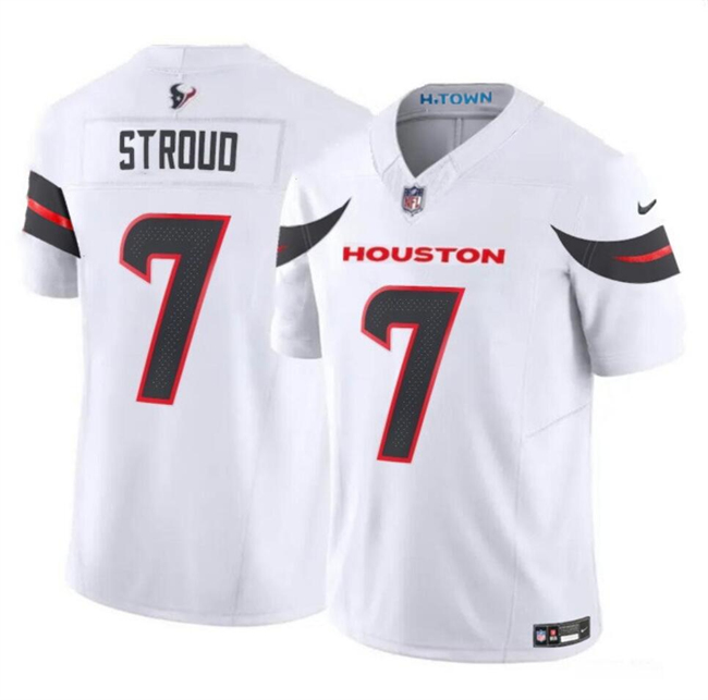 Women's Houston Texans Active Player Custom White 2024 F.U.S.E Vapor Stitched Jersey (Run Small)