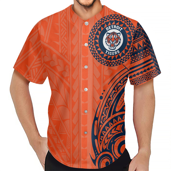 Men's Detroit Tigers Orange Baseball Jersey Men's Detroit Tigers Orange Baseball Jersey