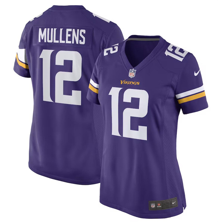 Women's Minnesota Vikings #12 Nick Mullens Purple Stitched Jersey(Run Small) Women's Minnesota Vikings #12 Nick Mullens Purple Stitched Jersey(Run Small)