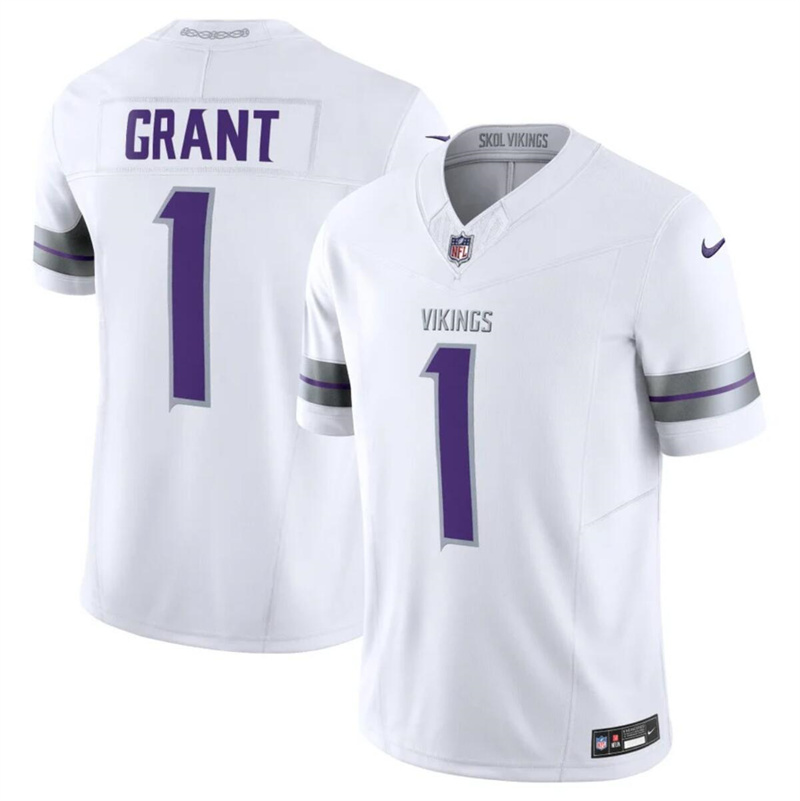 Youth Minnesota Vikings #1 Bud Grant White F.U.S.E. Winter Warrior Limited Stitched Jersey Youth Minnesota Vikings #1 Bud Grant White F.U.S.E. Winter Warrior Limited Stitched Jersey