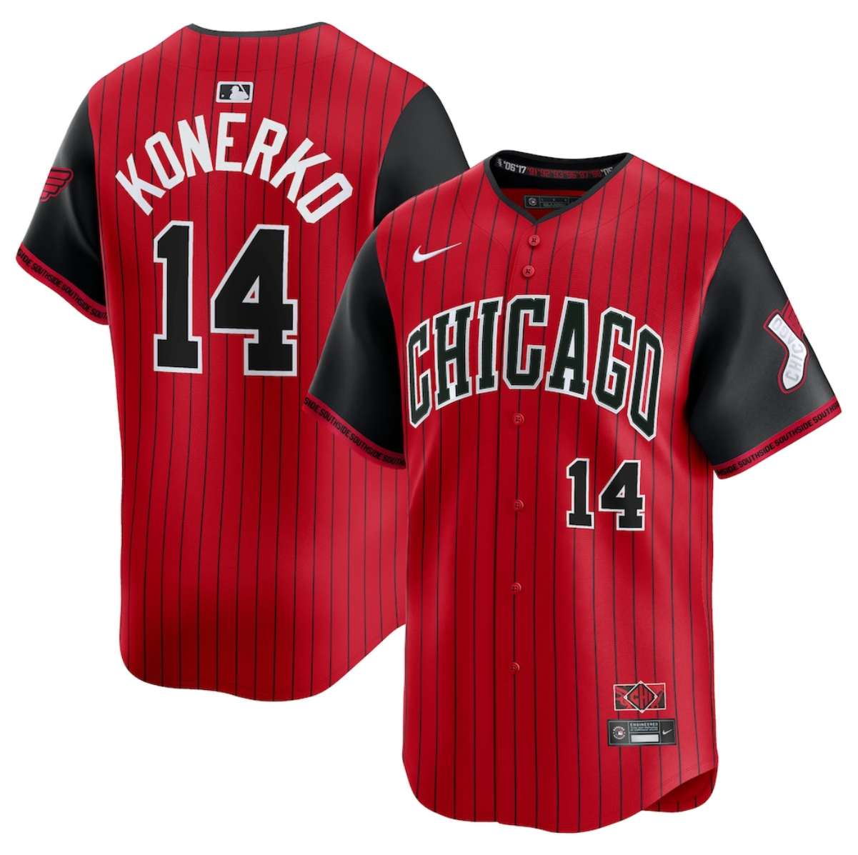 Youth Chicago White Sox #14 Paul Konerko Red/Black 2025 City Connect Limited Stitched Baseball Jersey