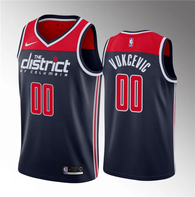 Men's Washington Wizards #00 Tristan Vukcevic Navy 2023 Draft Statement Edition Stitched Jersey Men's Washington Wizards #00 Tristan Vukcevic Navy 2023 Draft Statement Edition Stitched Jersey