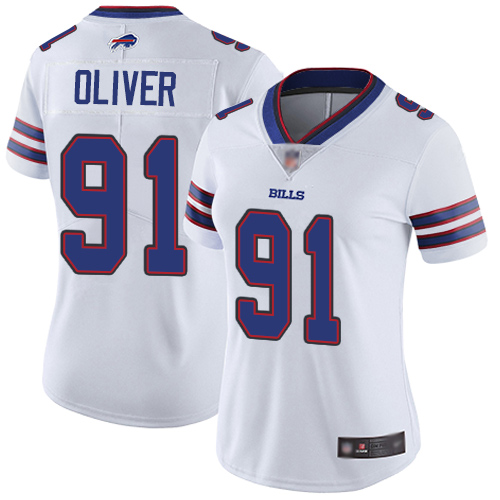 Nike Bills #91 Ed Oliver White Women's Stitched NFL Vapor Untouchable Limited Jersey Nike Bills #91 Ed Oliver White Women's Stitched NFL Vapor Untouchable Limited Jersey