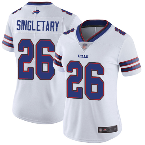 Nike Bills #26 Devin Singletary White Women's Stitched NFL Vapor Untouchable Limited Jersey Nike Bills #26 Devin Singletary White Women's Stitched NFL Vapor Untouchable Limited Jersey