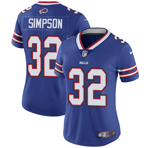 Nike Bills #32 O. J. Simpson Royal Blue Team Color Women's Stitched NFL Vapor Untouchable Limited Jersey Nike Bills #32 O. J. Simpson Royal Blue Team Color Women's Stitched NFL Vapor Untouchable Limited Jersey