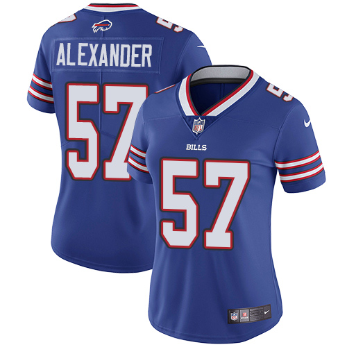 Nike Bills #57 Lorenzo Alexander Royal Blue Team Color Women's Stitched NFL Vapor Untouchable Limited Jersey Nike Bills #57 Lorenzo Alexander Royal Blue Team Color Women's Stitched NFL Vapor Untouchable Limited Jersey