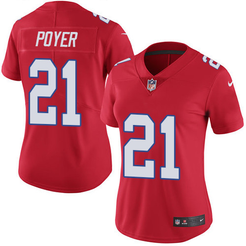 Nike Bills #21 Jordan Poyer Red Women's Stitched NFL Limited Rush Jersey Nike Bills #21 Jordan Poyer Red Women's Stitched NFL Limited Rush Jersey