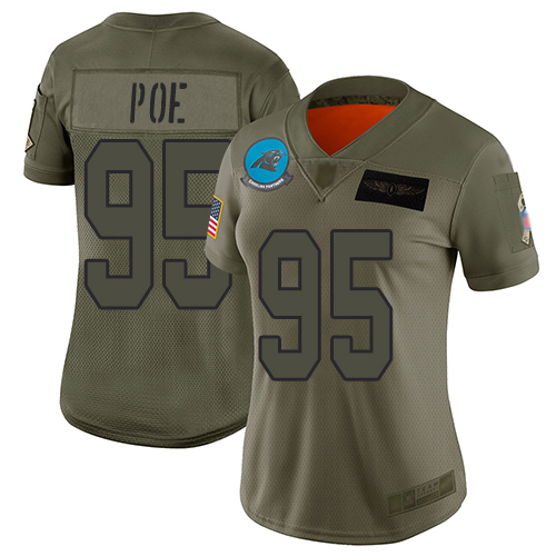 Nike Panthers #95 Dontari Poe Camo Women's Stitched NFL Limited 2019 Salute to Service Jersey Nike Panthers #95 Dontari Poe Camo Women's Stitched NFL Limited 2019 Salute to Service Jersey