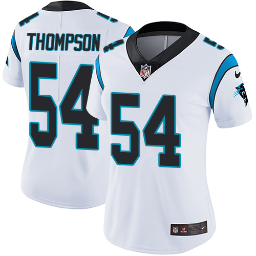 Nike Panthers #54 Shaq Thompson White Women's Stitched NFL Vapor Untouchable Limited Jersey Nike Panthers #54 Shaq Thompson White Women's Stitched NFL Vapor Untouchable Limited Jersey