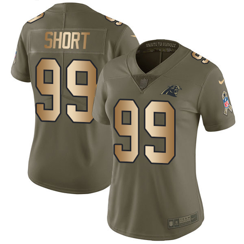 Nike Panthers #99 Kawann Short Olive/Gold Women's Stitched NFL Limited 2017 Salute to Service Jersey Nike Panthers #99 Kawann Short Olive/Gold Women's Stitched NFL Limited 2017 Salute to Service Jersey