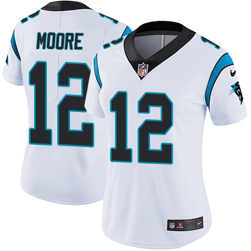 Nike Panthers #12 DJ Moore White Women's Stitched NFL Vapor Untouchable Limited Jersey Nike Panthers #12 DJ Moore White Women's Stitched NFL Vapor Untouchable Limited Jersey