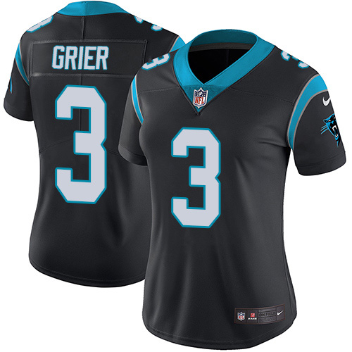 Nike Panthers #3 Will Grier Black Team Color Women's Stitched NFL Vapor Untouchable Limited Jersey Nike Panthers #3 Will Grier Black Team Color Women's Stitched NFL Vapor Untouchable Limited Jersey