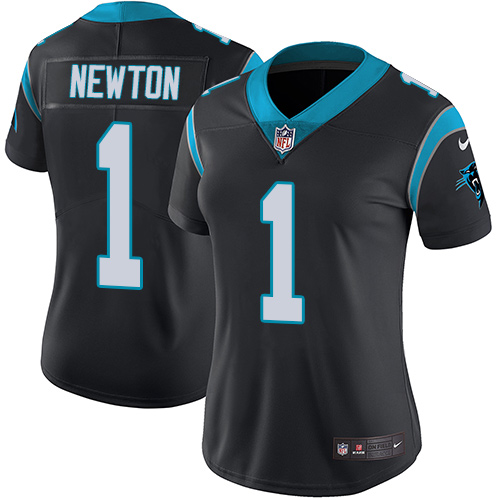 Nike Panthers #1 Cam Newton Black Team Color Women's Stitched NFL Vapor Untouchable Limited Jersey Nike Panthers #1 Cam Newton Black Team Color Women's Stitched NFL Vapor Untouchable Limited Jersey