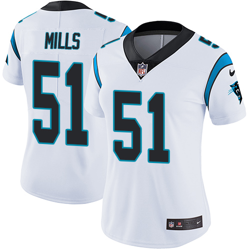 Nike Panthers #51 Sam Mills White Women's Stitched NFL Vapor Untouchable Limited Jersey Nike Panthers #51 Sam Mills White Women's Stitched NFL Vapor Untouchable Limited Jersey
