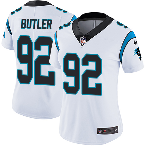 Nike Panthers #92 Vernon Butler White Women's Stitched NFL Vapor Untouchable Limited Jersey Nike Panthers #92 Vernon Butler White Women's Stitched NFL Vapor Untouchable Limited Jersey