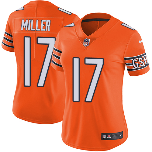 Nike Bears #17 Anthony Miller Orange Women's Stitched NFL Limited Rush Jersey Nike Bears #17 Anthony Miller Orange Women's Stitched NFL Limited Rush Jersey