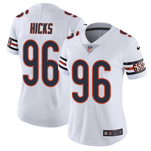 Nike Bears #96 Akiem Hicks White Women's Stitched NFL Vapor Untouchable Limited Jersey Nike Bears #96 Akiem Hicks White Women's Stitched NFL Vapor Untouchable Limited Jersey