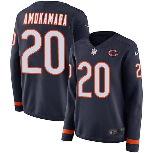Nike Bears #20 Prince Amukamara Navy Blue Team Color Women's Stitched NFL Limited Therma Long Sleeve Jersey Nike Bears #20 Prince Amukamara Navy Blue Team Color Women's Stitched NFL Limited Therma Long Sleeve Jersey