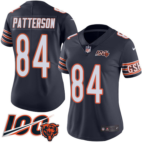 Nike Bears #84 Cordarrelle Patterson Navy Blue Team Color Women's Stitched NFL 100th Season Vapor Untouchable Limited Jersey Nike Bears #84 Cordarrelle Patterson Navy Blue Team Color Women's Stitched NFL 100th Season Vapor Untouchable Limited Jersey