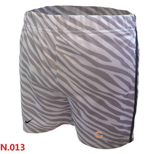 Women's Nike NFL Chicago Bears Embroidered Team Logo Zebra Stripes Shorts Women's Nike NFL Chicago Bears Embroidered Team Logo Zebra Stripes Shorts