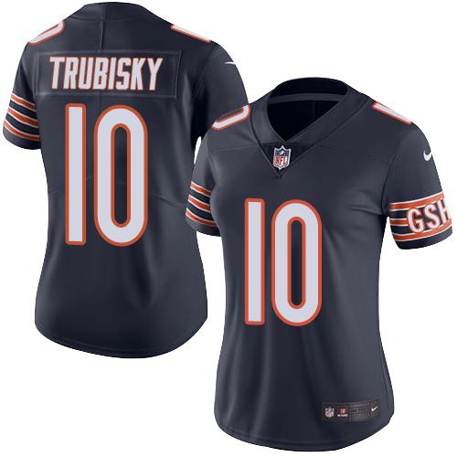 Nike Bears #10 Mitchell Trubisky Navy Blue Team Color Women's Stitched NFL Vapor Untouchable Limited Jersey Nike Bears #10 Mitchell Trubisky Navy Blue Team Color Women's Stitched NFL Vapor Untouchable Limited Jersey