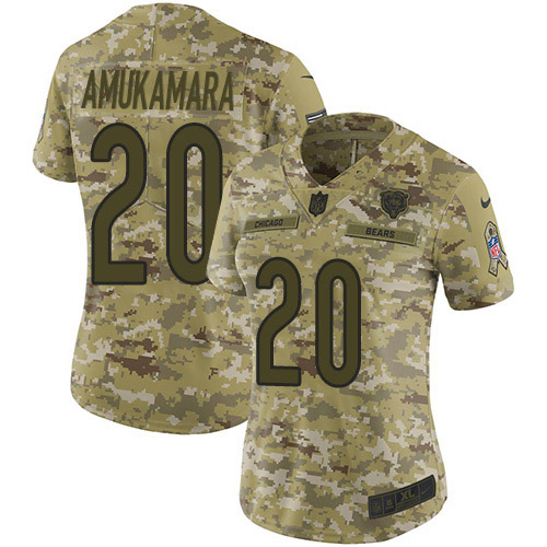 Nike Bears #20 Prince Amukamara Camo Women's Stitched NFL Limited 2018 Salute to Service Jersey Nike Bears #20 Prince Amukamara Camo Women's Stitched NFL Limited 2018 Salute to Service Jersey