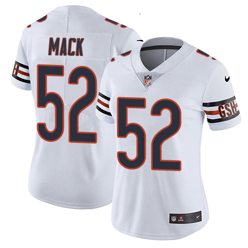 Nike Bears #52 Khalil Mack White Women's Stitched NFL Vapor Untouchable Limited Jersey Nike Bears #52 Khalil Mack White Women's Stitched NFL Vapor Untouchable Limited Jersey