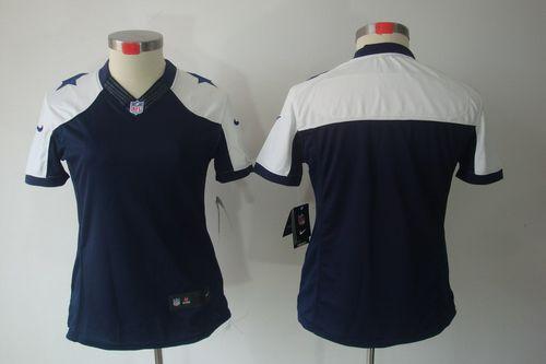 Nike Cowboys Blank Navy Blue Thanksgiving Women's Throwback Stitched NFL Limited Jersey Nike Cowboys Blank Navy Blue Thanksgiving Women's Throwback Stitched NFL Limited Jersey