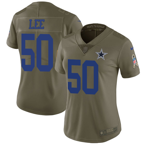 Nike Cowboys #50 Sean Lee Olive Women's Stitched NFL Limited 2017 Salute to Service Jersey Nike Cowboys #50 Sean Lee Olive Women's Stitched NFL Limited 2017 Salute to Service Jersey