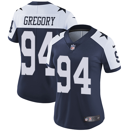 Nike Cowboys #94 Randy Gregory Navy Blue Thanksgiving Women's Stitched NFL Vapor Untouchable Limited Throwback Jersey Nike Cowboys #94 Randy Gregory Navy Blue Thanksgiving Women's Stitched NFL Vapor Untouchable Limited Throwback Jersey