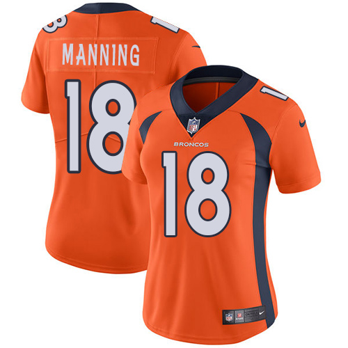 Nike Broncos #18 Peyton Manning Orange Team Color Women's Stitched NFL Vapor Untouchable Limited Jersey Nike Broncos #18 Peyton Manning Orange Team Color Women's Stitched NFL Vapor Untouchable Limited Jersey