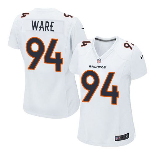 Nike Broncos #94 DeMarcus Ware White Women's Stitched NFL Game Event Jersey Nike Broncos #94 DeMarcus Ware White Women's Stitched NFL Game Event Jersey