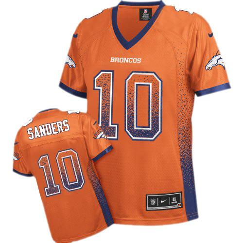Nike Broncos #10 Emmanuel Sanders Orange Team Color Women's Stitched NFL Elite Drift Fashion Jersey Nike Broncos #10 Emmanuel Sanders Orange Team Color Women's Stitched NFL Elite Drift Fashion Jersey